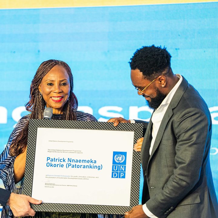 Patoranking celebrates as he becomes UNDP Regional Goodwill Ambassador for Africa