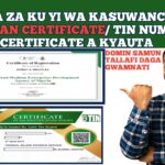 Yadda Za Ku Yi Wa Kasuwancinku Smedan Certificate/ TIN Number Certificate A Kyauta – Kabasto.Com