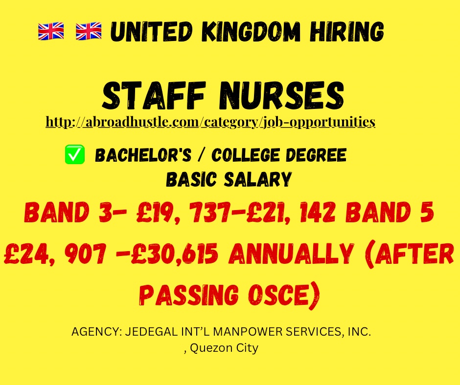 Apply Now | 500 Staff Nurse Jobs in the UK