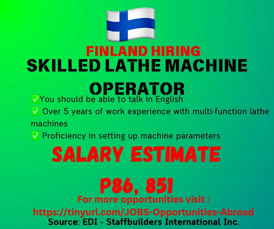 Hiring Skilled Lathe Machine Operators in Finland