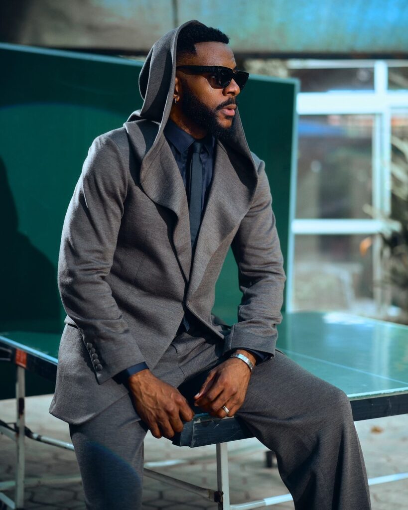 Ebuka’s Hooded ATAFO Suit is the Fashion Moment We Needed on BBNaija live show