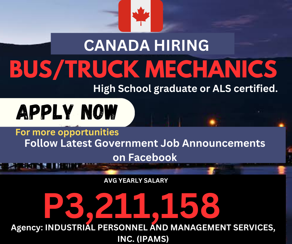 Canada Hiring Flagmen, Bus & Truck Mechanics and Welders