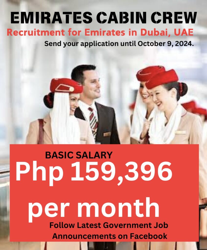 Emirates cabin crew requirements & Application procedure