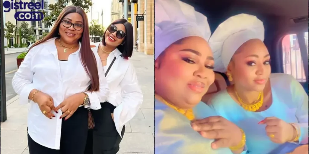 Reactions as Regina Daniels, her mother Rita attend white garment church